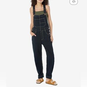 Free People Black Denim Jumpsuit